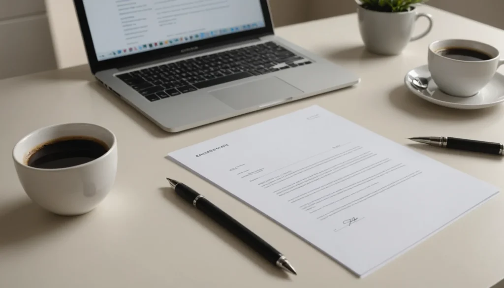 lettre d'acceptation de poste