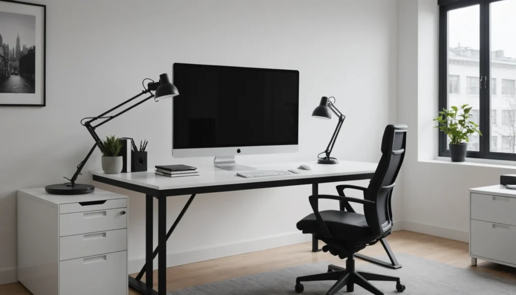 distance entre bureau et mur