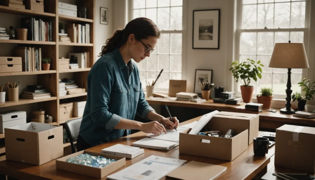 travailler à domicile emballage